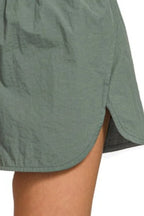 Zenana active wear windbreaker running shorts with smocked waistband, lightweight and comfortable for exercise and casual wear.
