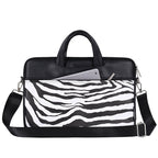 Pi-Mart laptop briefcase with protective sleeve, black fabric case with handle and zipper closure for safe laptop transport.