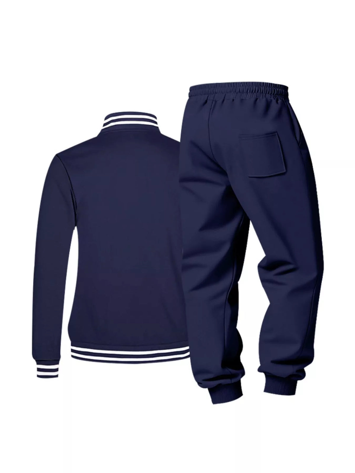 Men's plus size striped snap-down top and pants set by Plush Fashion Hub, featuring a stylish coordinated outfit with bold stripes.