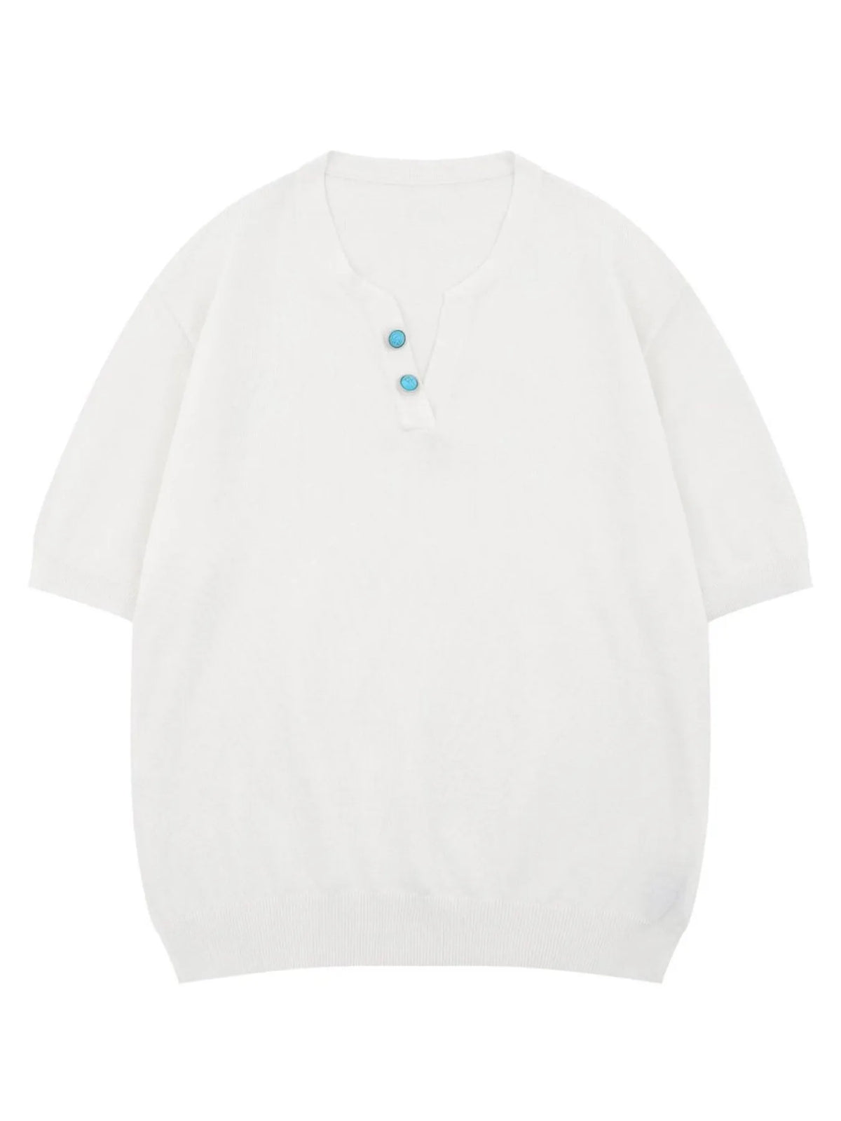 Men's classic short sleeve knit T-shirt from Trendsi, featuring a comfortable fit and stylish design.