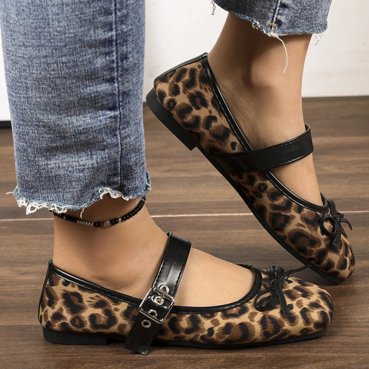 Women's square toe flats slip-ons by Trendsi, stylish and comfortable footwear with a sleek design and easy slip-on style.