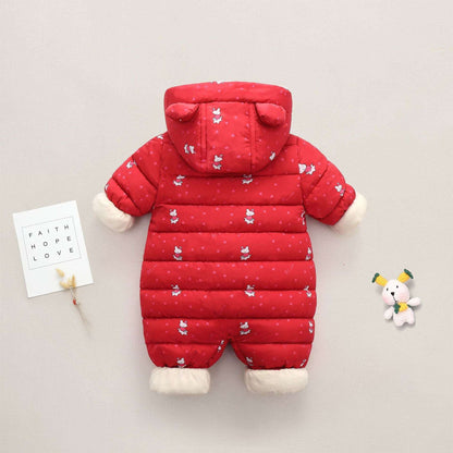 Boys' And Girls' Padded And Thickened Thermal Onesie - Plush Fashion Shop #