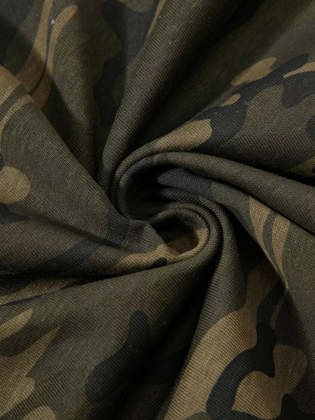 Men's camouflage print short sleeve T-shirt by Plush Fashion Hub, showcasing the stylish camo pattern and comfortable fit.