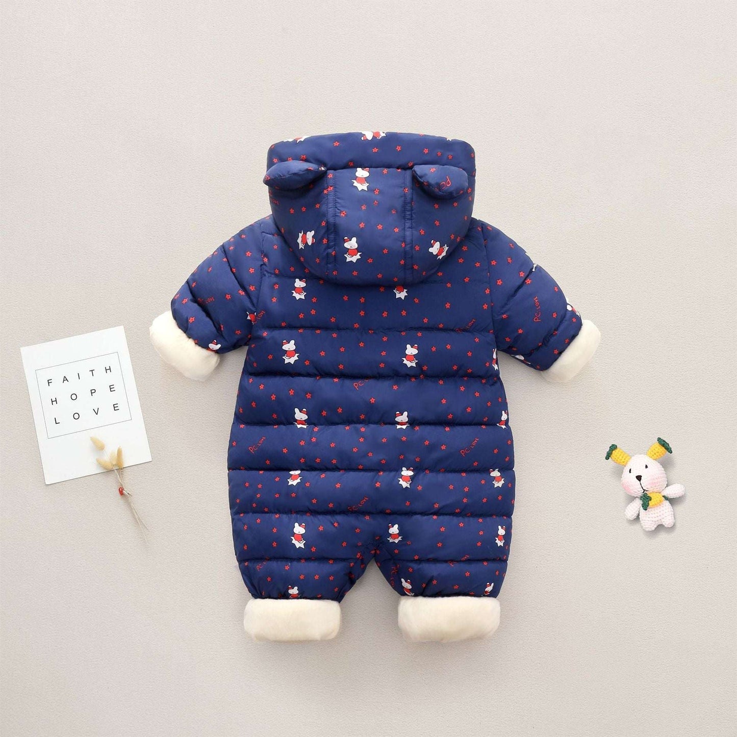 Boys' And Girls' Padded And Thickened Thermal Onesie - Plush Fashion Shop #