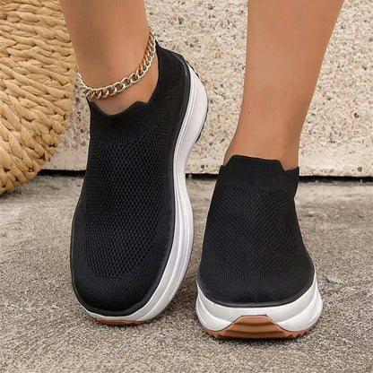 Fashion Thick-soled Ankle Boots Women Casual Round Toe Socks Shoes BreElevate your style with our Fashion Thick-soled Ankle Boots! Featuring a platform heel, these boots add height and confidence to your outfit. The rubber sole provideSneakrsPlush Fashions ShopPlush Fashion Shop