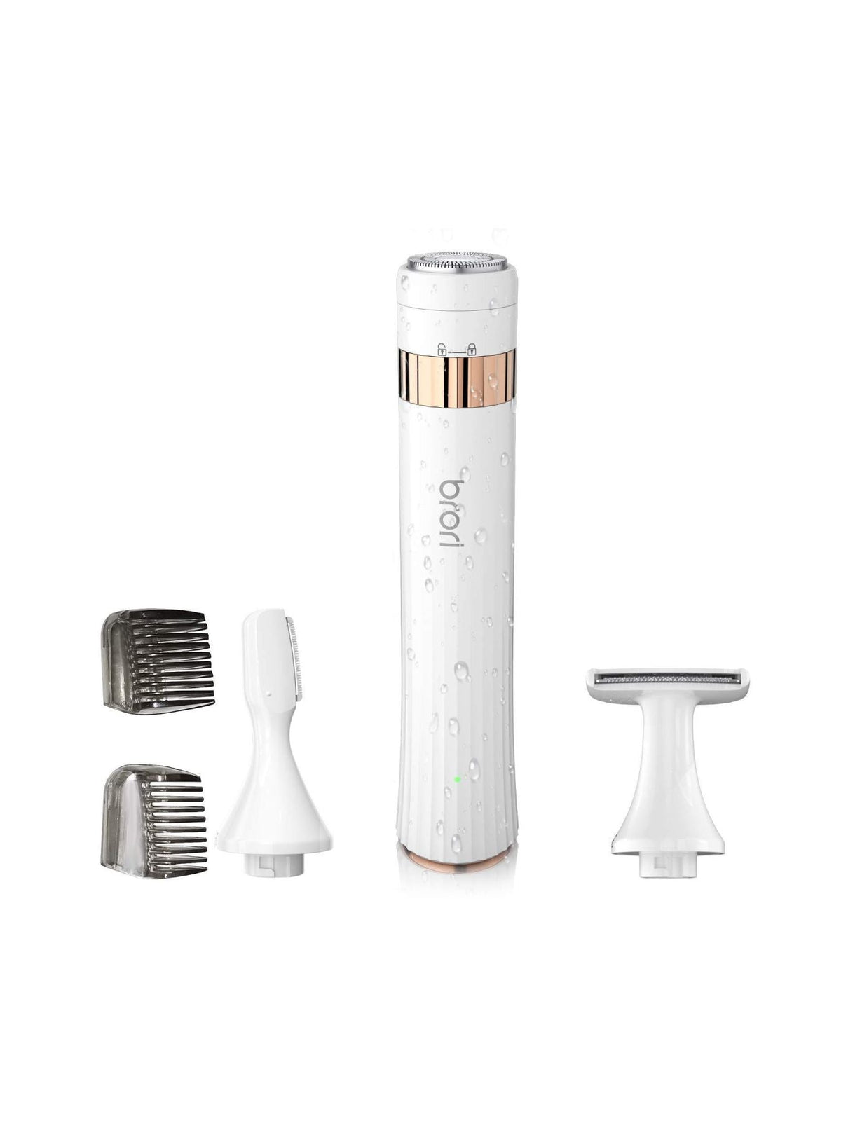 3-piece Plush Fashion Hub electric painless hair removal epilator and multi-functional beauty tool set on a white background.