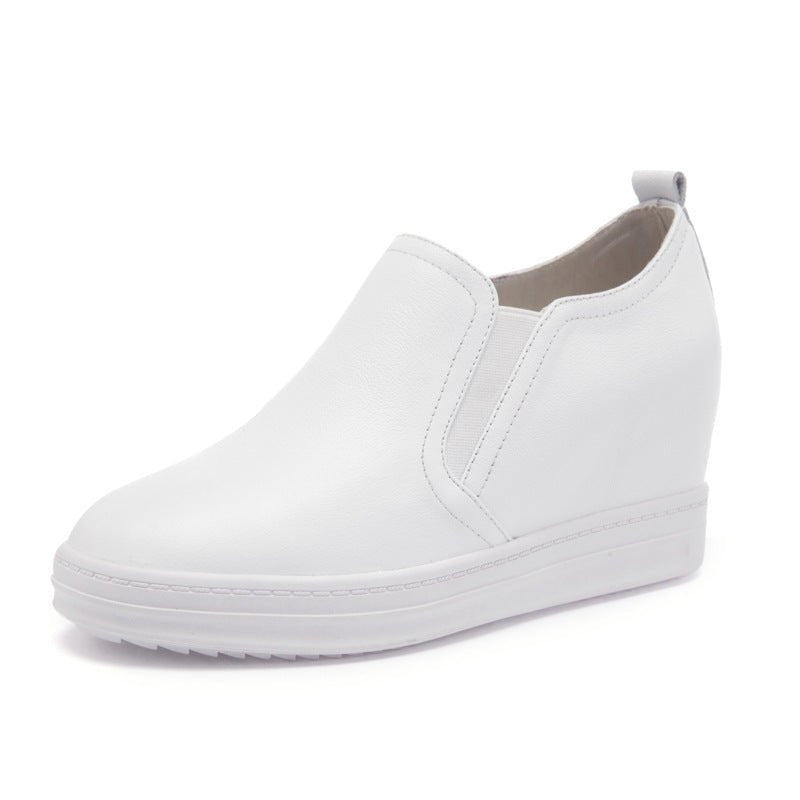 Elevated slip-on women's shoes with thick sole, stylish and comfortable footwear from LadyShow.Store.