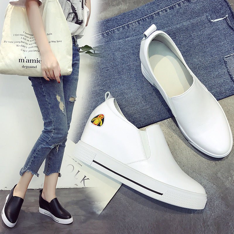 Elevated slip-on women's shoes with thick soles featuring a sleek design and comfortable fit by LadyShow.Store.