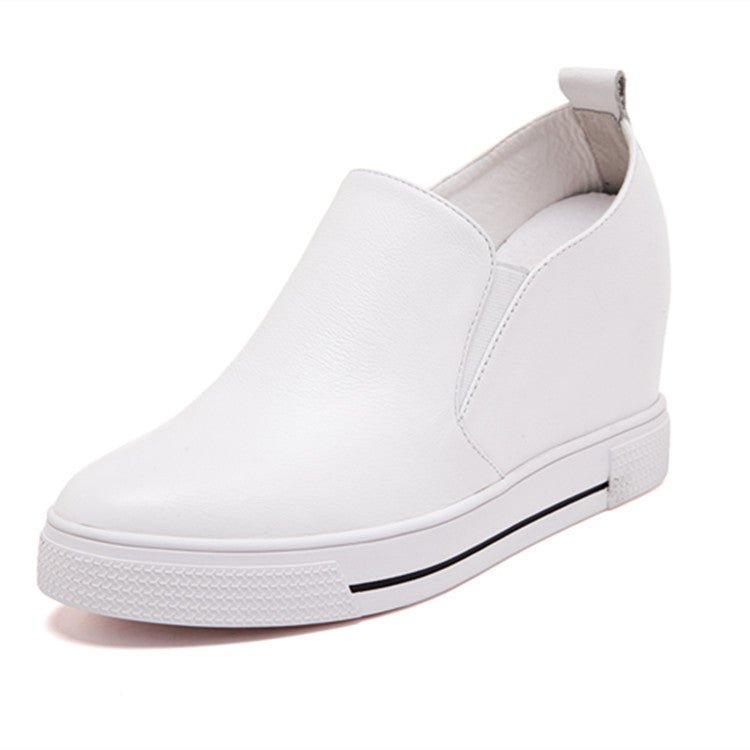 Elevated slip-on women's shoes with thick sole by LadyShow.Store, showcasing stylish design and comfortable footwear.