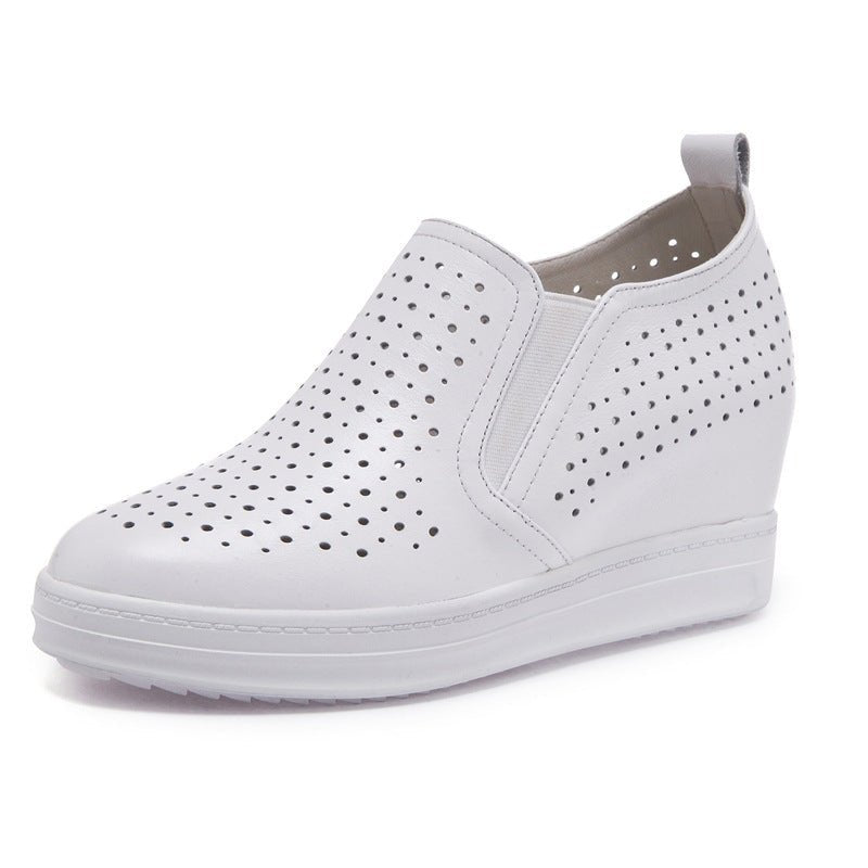 Elevated slip-on women's shoes with thick soles by LadyShow.Store, showcasing a stylish design and comfortable fit.