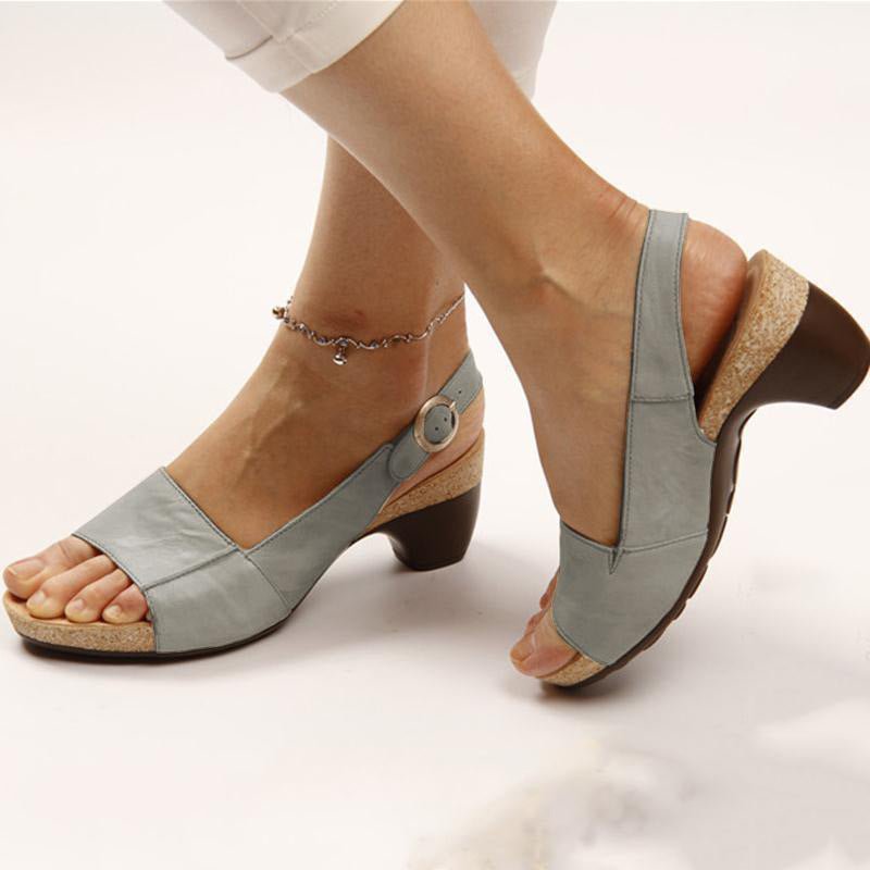 Large size women's wedge heel casual shoes by LadyShow.Store, perfect for spring and summer, featuring a comfortable, stylish design.