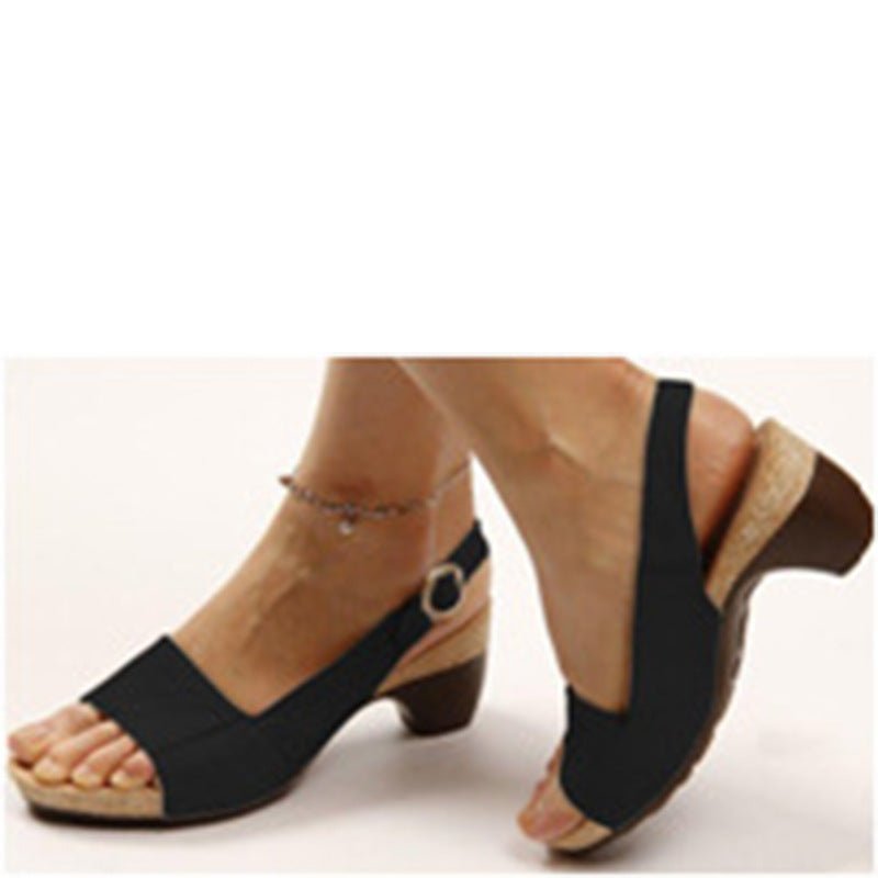 Large size women's wedge heel casual shoes by LadyShow.Store, perfect for spring and summer, featuring a stylish and comfortable design.