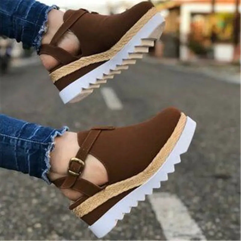 Trendy Attic Store01 women's wedge heel platform shoes featuring a stylish design and comfortable fit.