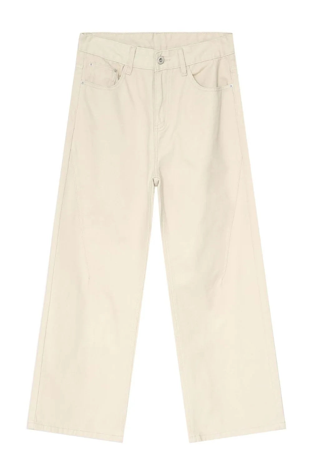 Men's baggy jeans with multiple pockets from Plush Fashion Hub, shown hanging with a relaxed fit and casual style.