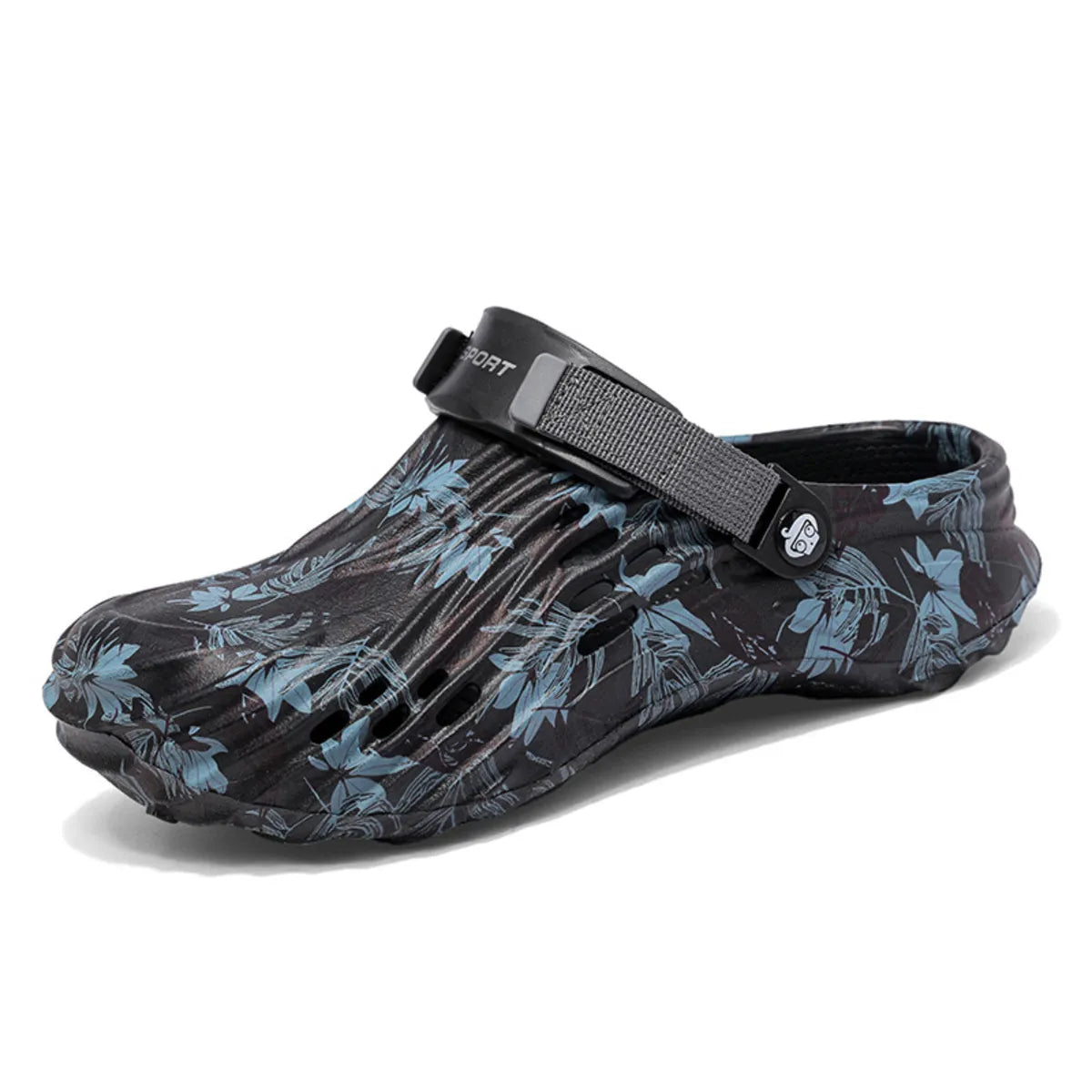 Men's floral patterned breathable sandals from Plush Fashion Hub, showcasing lightweight comfort and stylish design.
