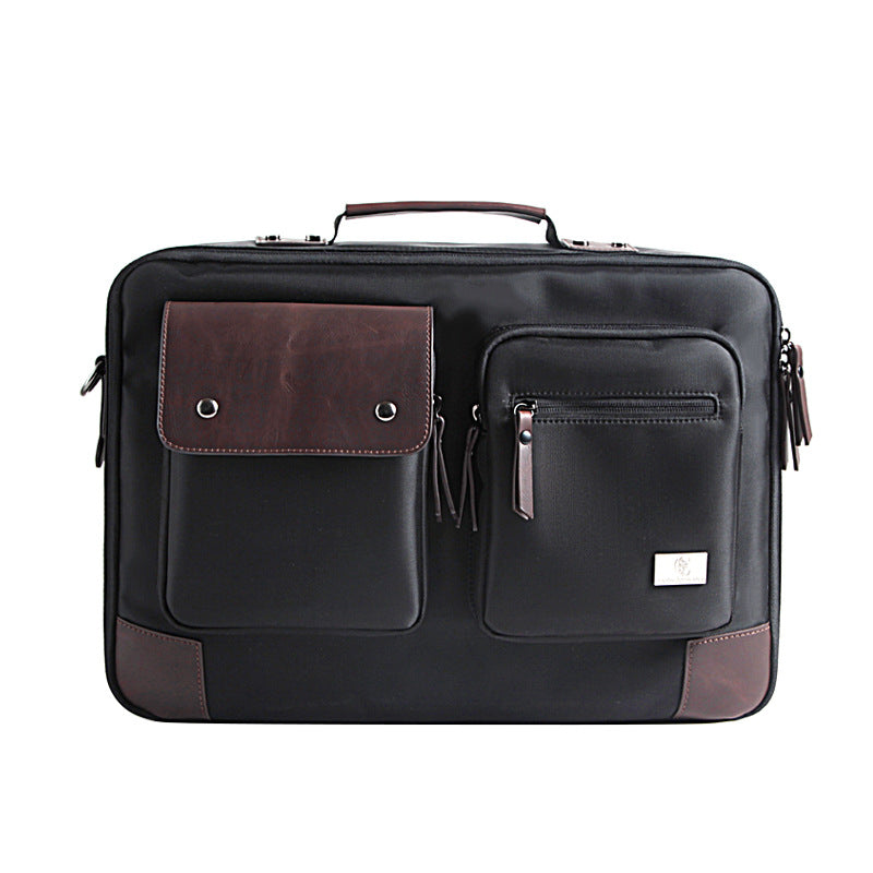 Pi-Mart laptop bag briefcase with shoulder strap, portable and stylish, designed for carrying laptops and documents.