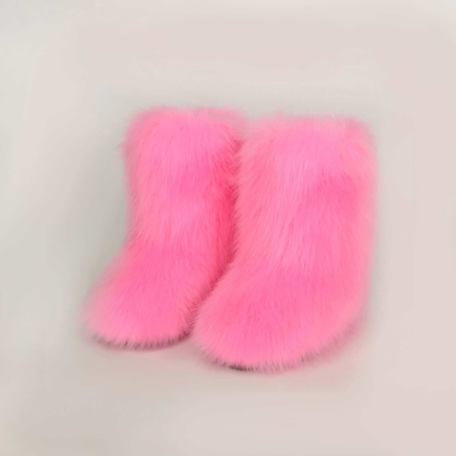 Thermal Fuzzy Platform Boots - Plush Fashion Shop #