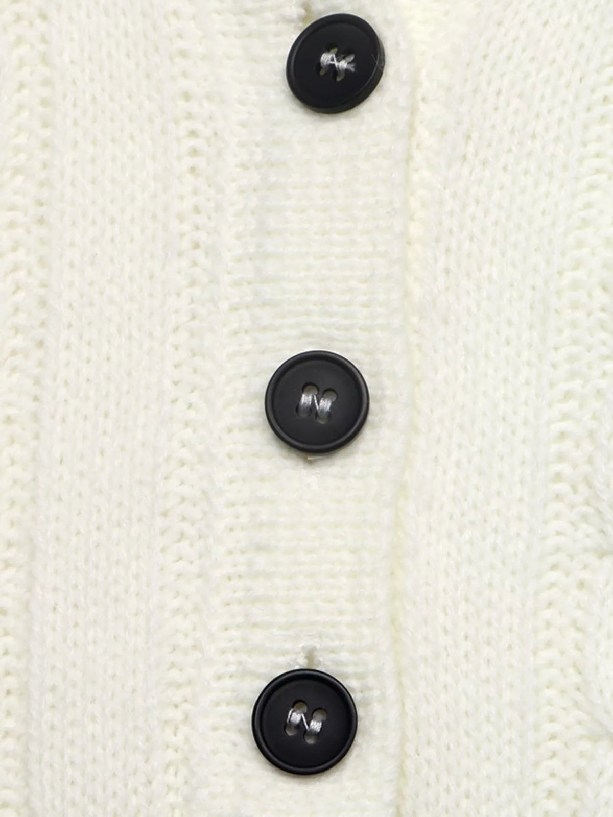 Plush Fashion Hub cable knit long sleeve sweater shirt in cozy, textured knit with a classic fit and ribbed cuffs.
