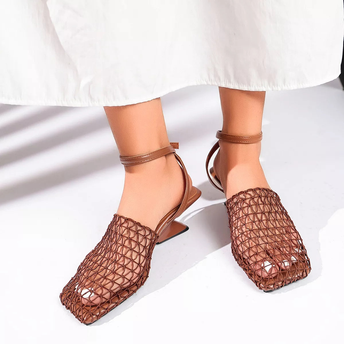 Plush Fashion Hub ankle strap heeled sandals with open toe and slender heel, stylish footwear for summer occasions