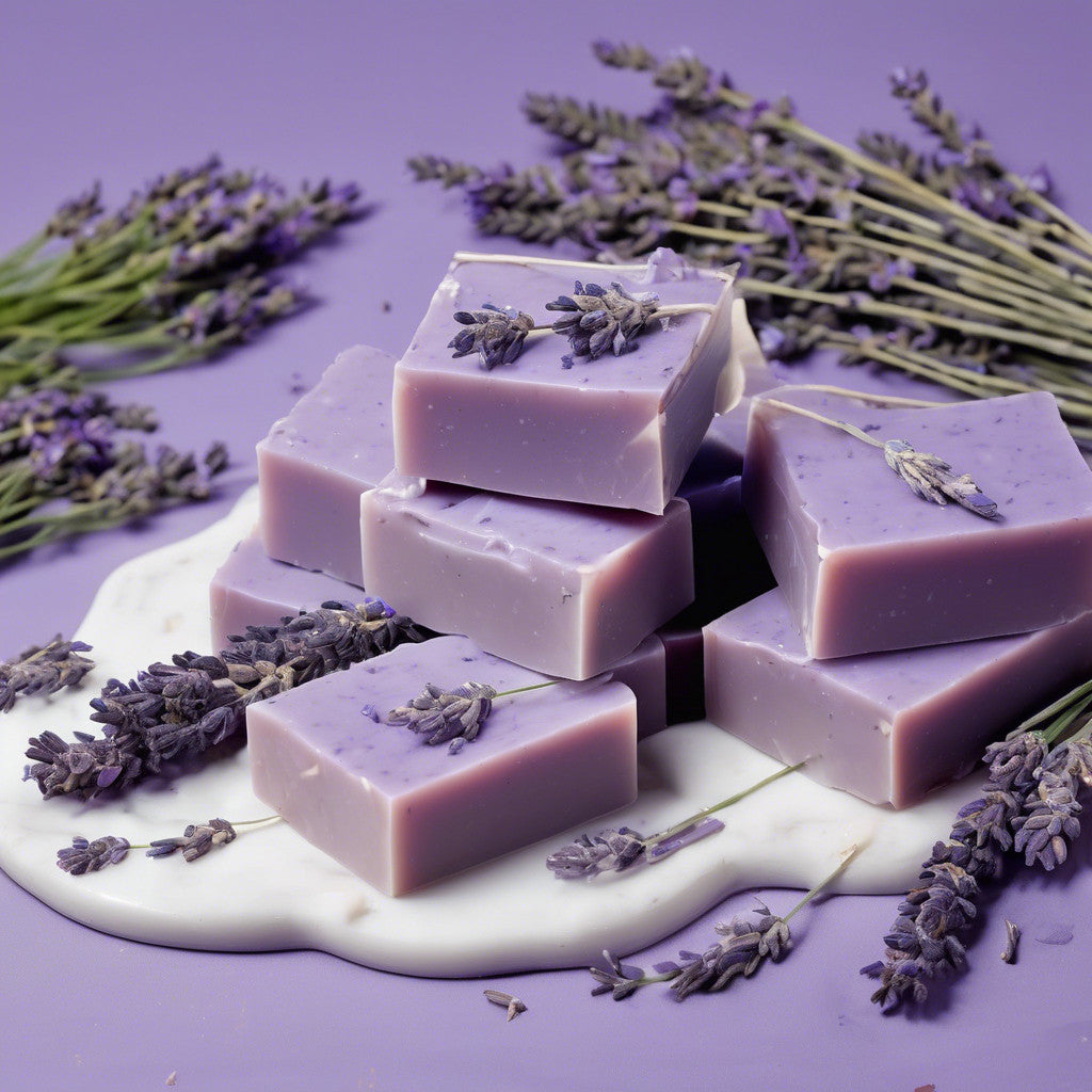 Old Springfield Soap lavender soap 2-pack with fresh lavender scent, showing two bars of soap in natural packaging.