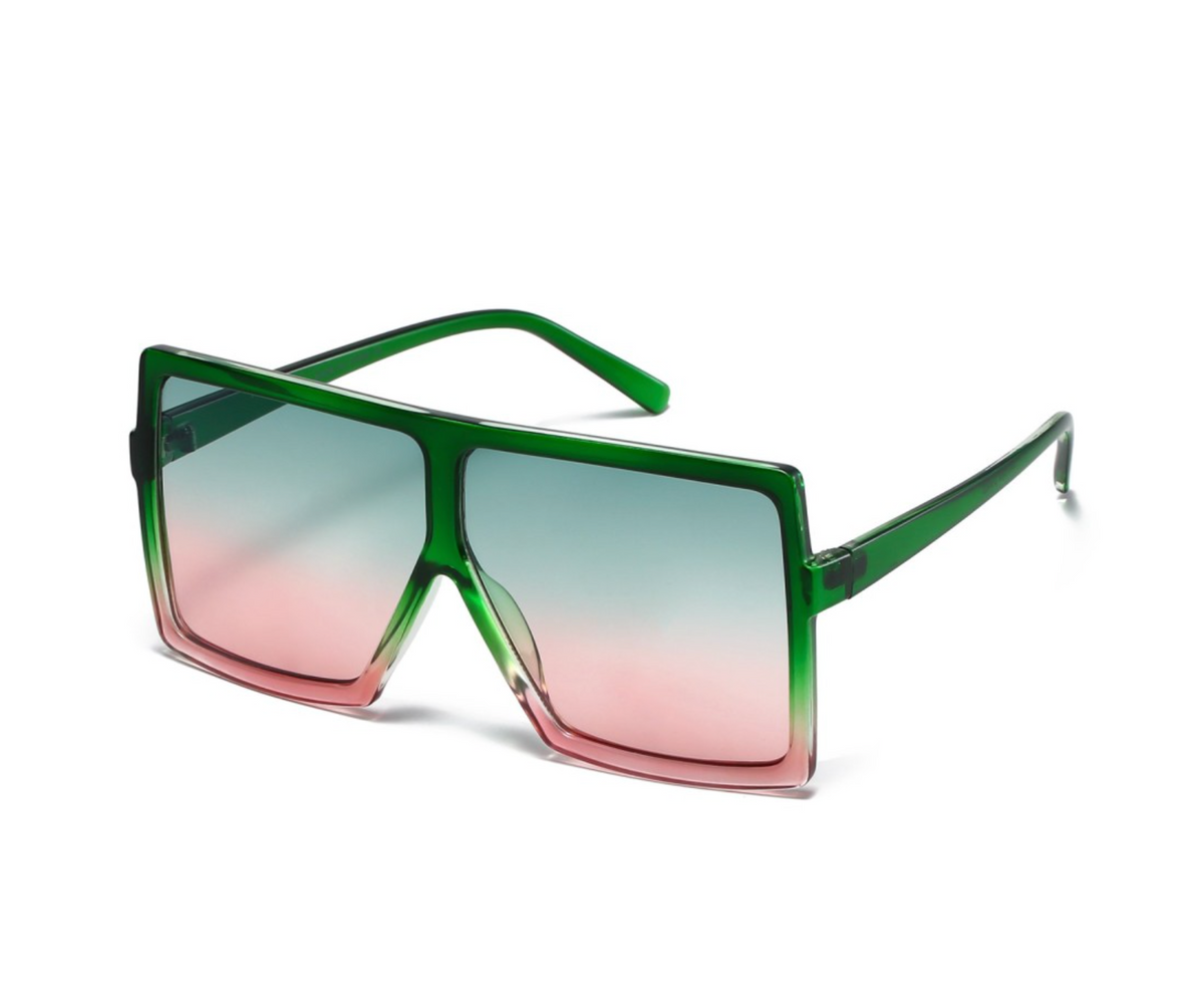 Green plush fashion hub style 1669 sunglasses with round frames and tinted lenses, stylish and trendy eyewear for sunny days.