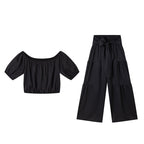 FitiqueFit high-waist flared pants and top two-piece casualwear set in 7 colors, available in sizes S to 2XL.