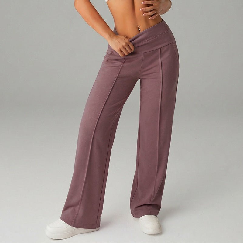 High-waisted loose-fitting wide-leg women's sweatpants in soft casualwear fabric, styled for comfortable everyday wear.