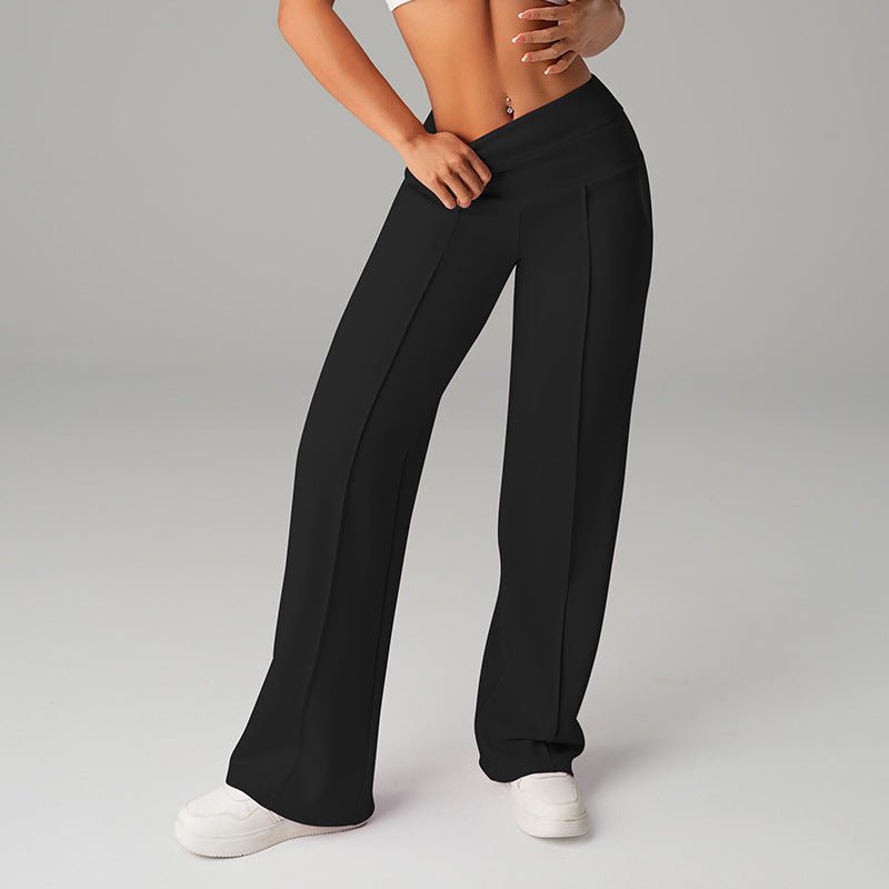 High-waisted loose-fitting wide-leg women's sweatpants in casualwear style by FitiqueFit, shown in a relaxed fit with soft fabric.