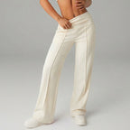 High-waisted loose-fitting wide-leg women's sweatpants in casualwear style, designed by FitiqueFit.