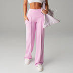 High-waisted loose-fitting wide-leg women’s sweatpants from FitiqueFit, casualwear with relaxed fit and comfortable style.