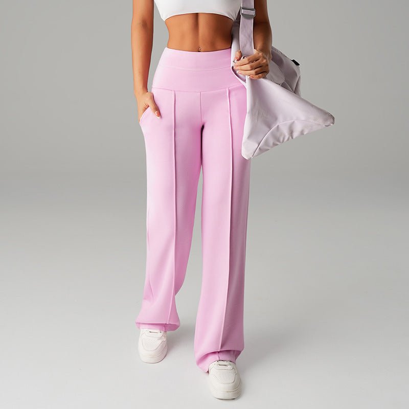 High-waisted loose-fitting wide-leg women’s sweatpants from FitiqueFit, casualwear with relaxed fit and comfortable style.