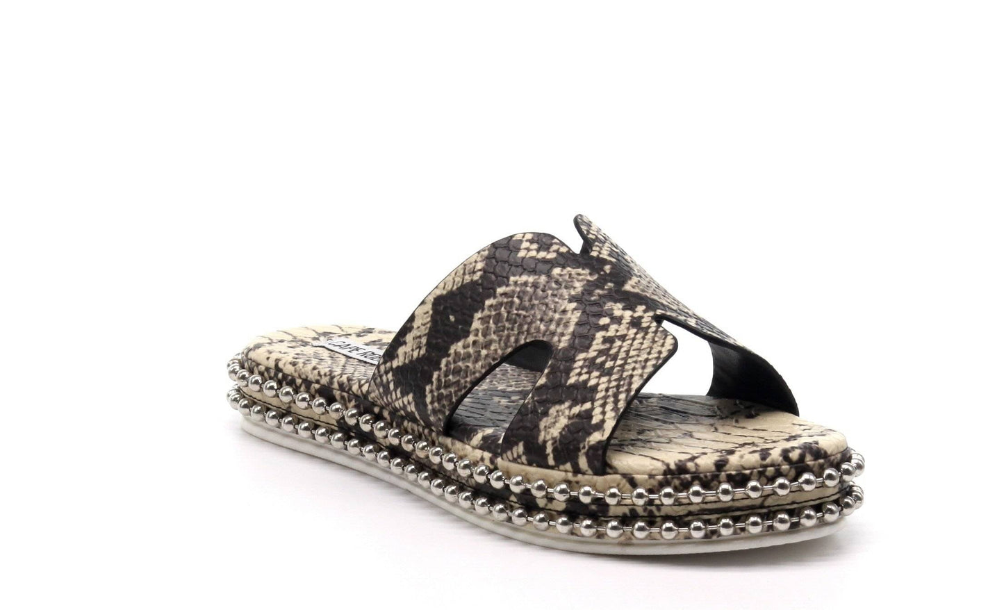 Snake print Plush Fashion Hub footwear with sleek design and textured pattern, perfect for stylish casual or dressy outfits.