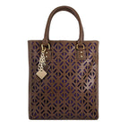 Chocolate luminous leather bag by LadyShow.Store featuring sleek design and smooth leather finish for stylish everyday use.