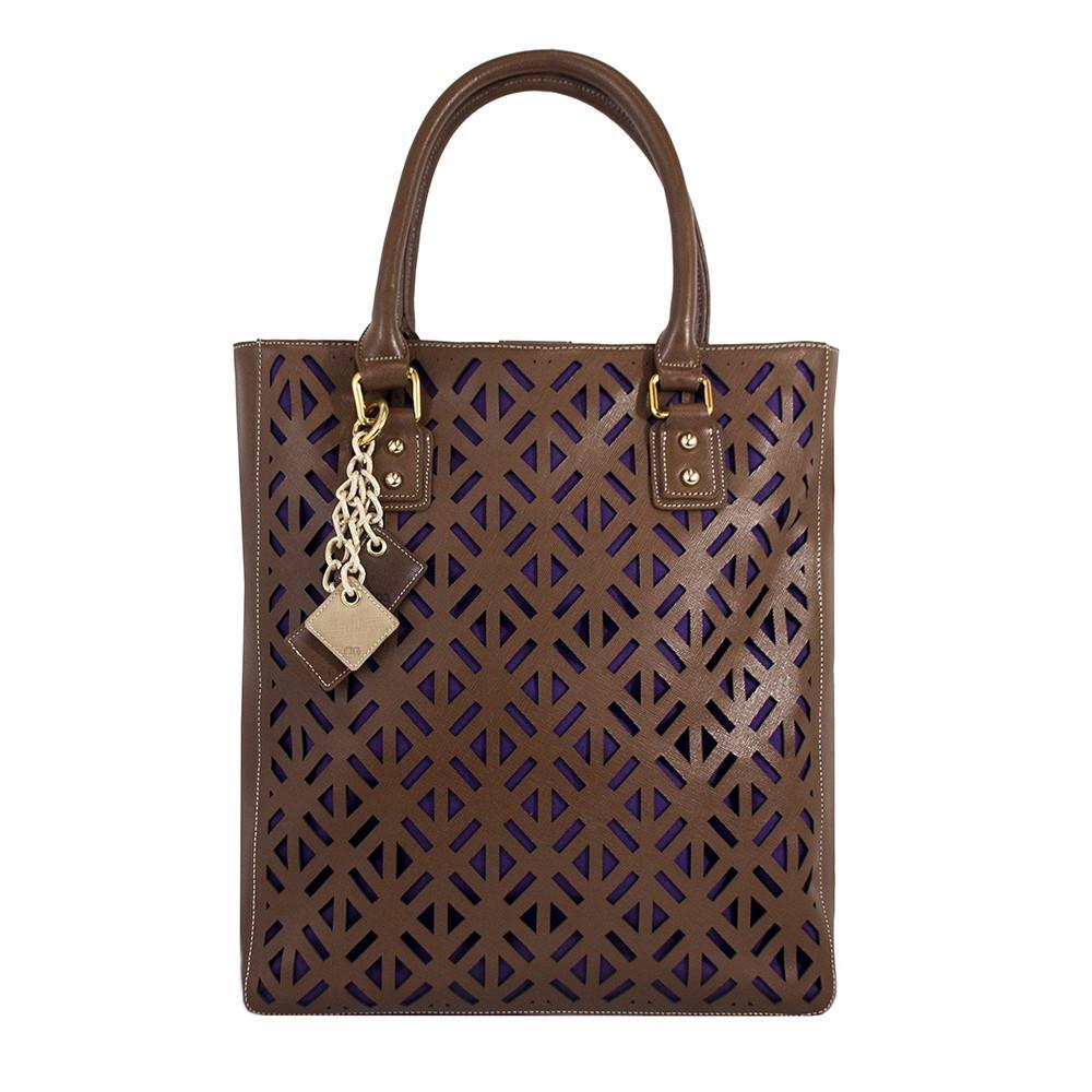 Chocolate luminous leather bag by LadyShow.Store featuring sleek design and smooth leather finish for stylish everyday use.