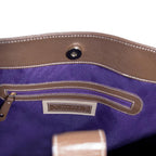 Chocolate Luminous Leather Bag by LadyShow.Store, stylish bag with a sleek design and luminous finish, perfect for everyday use.