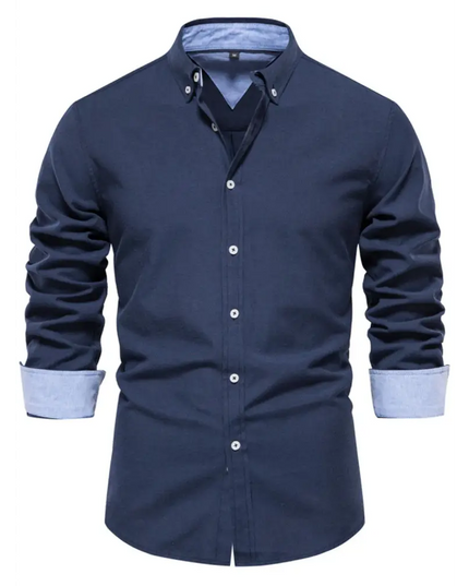 Men's Button Down Collared Neck Shirt - Plush Fashion Shop #