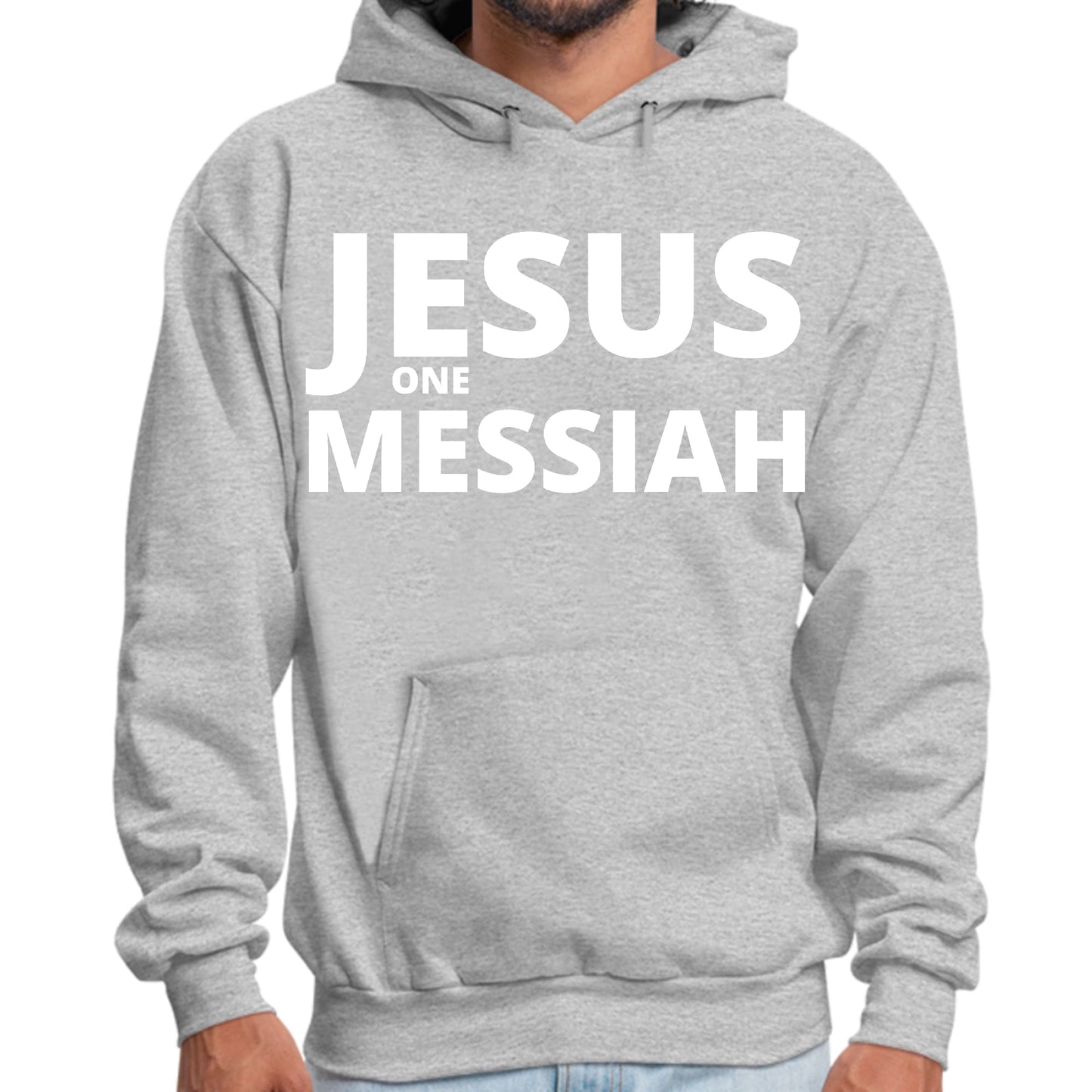 Mens Graphic Hoodie Jesus one Messiah-7