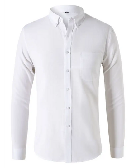 Men's Plus Size Button Down Collared Neck Shirt - Plush Fashion Shop #