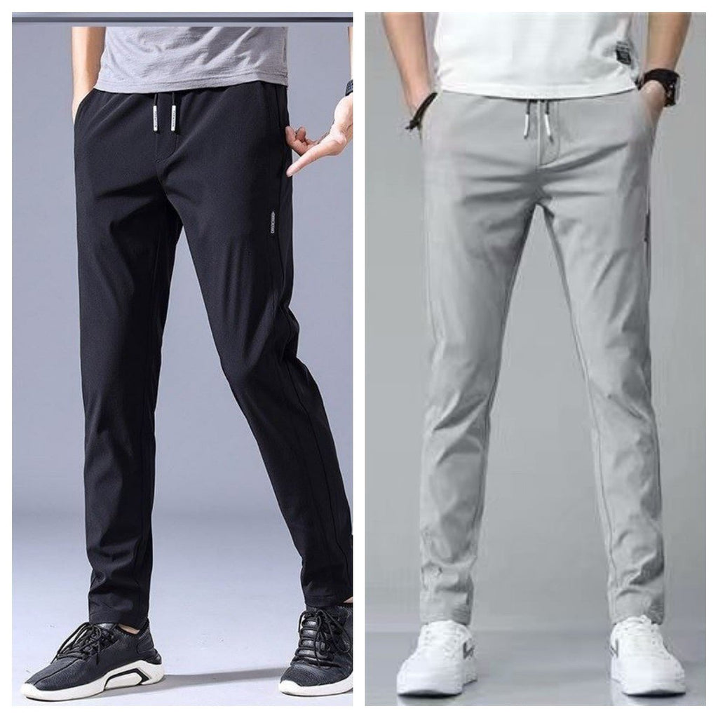 Men's lightweight straight leg casual sweats by FitiqueFit, Korean-inspired design, comfortable and relaxed fit, suitable for everyday wear.