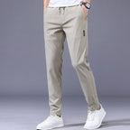 Men’s lightweight straight-leg sweatpants by FitiqueFit, casual Korean-inspired comfort casualwear for relaxed everyday wear.