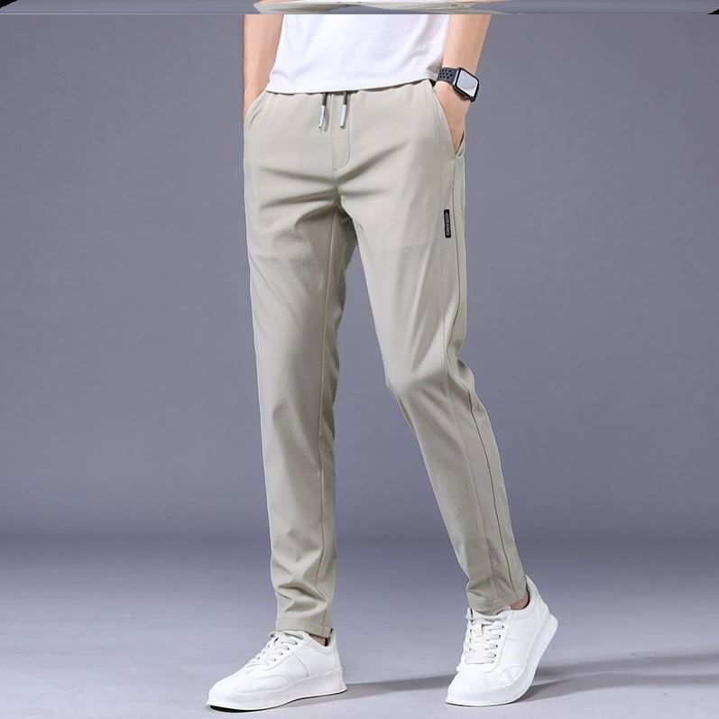 Men’s lightweight straight leg sweats by FitiqueFit, casual Korean-inspired men's casualwear in a relaxed fit.