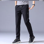 Men's lightweight straight leg sweats by FitiqueFit, casual Korean-inspired comfort casualwear for relaxed everyday wear.