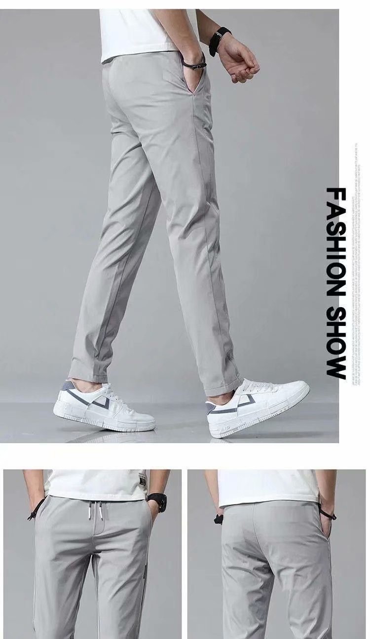 Men’s straight leg sweatpants by FitiqueFit, lightweight casual Korean-inspired joggers, comfortable and stylish for everyday wear.