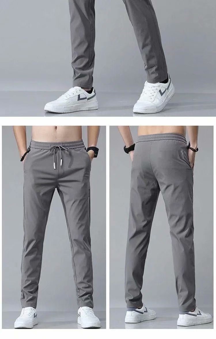 Men’s straight leg casual sweats by FitiqueFit, lightweight and Korean-inspired comfortable loungewear for everyday wear.