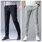 Men’s straight leg sweatpants by FitiqueFit, lightweight casual Korean-inspired men's casualwear for comfortable everyday wear.