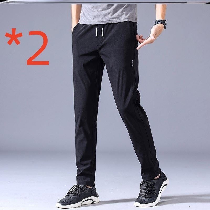 Men’s lightweight straight-leg sweats by FitiqueFit, casual Korean-inspired comfort casualwear, shown in a relaxed fit style.