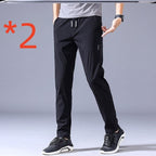 Men’s lightweight straight-leg sweats by FitiqueFit, casual Korean-inspired comfort casualwear, shown in a relaxed fit style.