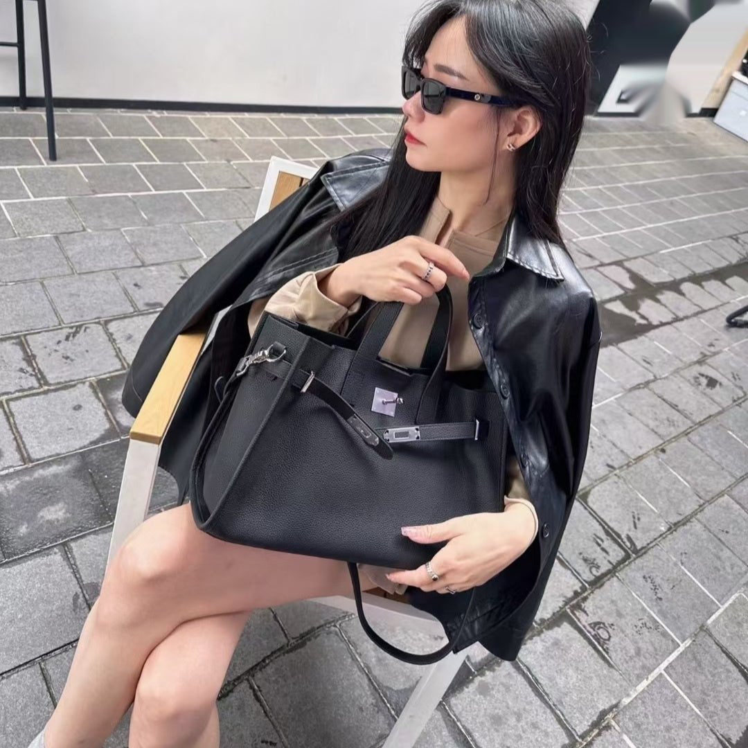 LadyShow.Store cowhide crossbody bag for women, new top layer leather, all-match style, compact and stylish for everyday use