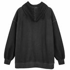 Vintage hip hop streetwear hoodie for women with angel dark print, zipper jacket, hooded top, by Plush Fashion Hub.