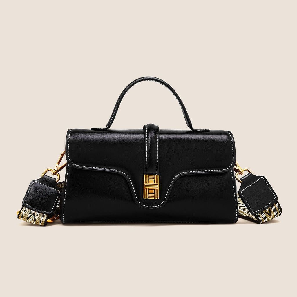 LadyShow.Store Niche Original High Sense Retro Cambridge Messenger Bag, stylish portable bag with a classic design and leather strap.